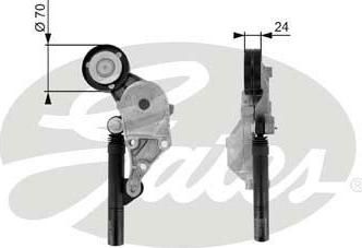 Gates T38192 натяжной ролик, поликлиновой ремень на VW GOLF IV (1J1)