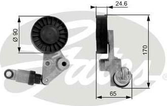 Gates T38239 натяжной ролик, поликлиновой ремень на OPEL ASTRA G универсал (F35_)