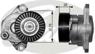 GATES Ролик натяжителя ремня MB W203/W204/211/221 (2722000270, T38319)