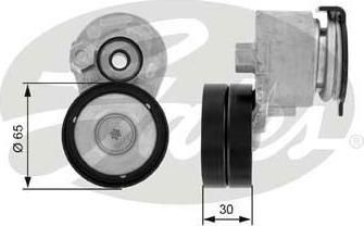 GATES Натяжитель приводного поликлинового ремня RENAULT CLIO/MEGANE/SCENIC 1.9D/2.0 02- (8200072120, T38428)