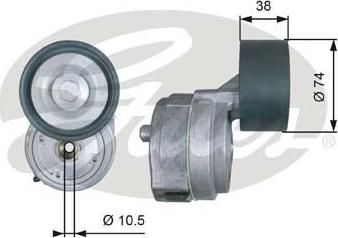 GATES Ролик приводного ремня MERCEDES-BENZ ACTROS MP2/MP3 3344A/S 12.0D 03> (T38600)