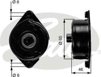 Gates T39006 натяжной ролик, поликлиновой ремень на 7 (E65, E66, E67)