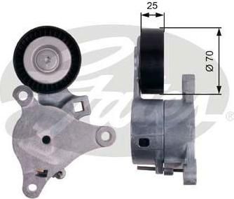 GATES Ролик натяжителя CITROEN C4/C5 PEUGEOT 307407 1.8-2.0 (T39041)