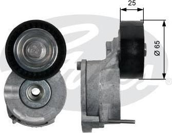 GATES Натяжитель приводного поликлинового ремня PEUGEOT/CITROEN 2.0 HDI 06- (9671609180, T39186)