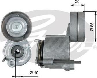 GATES Ролик натяжной, поликлиновой ремень (T39267)