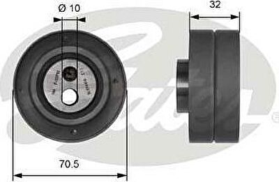 Gates T41141 натяжной ролик, ремень грм на PEUGEOT BOXER автобус (230P)