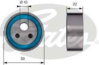 GATES Ролик ремня ГРМ RENAULT CLIO/MEGANE/KANGOO 1.2-1.6 (7700736085, T41154)