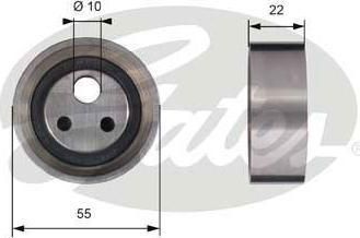 GATES Ролик ремня ГРМ RENAULT LOGAN/CLIO/KANGOO/ SANDERO 1.4-1.6i K7J/K7M натяжной (7700273277, T41155)