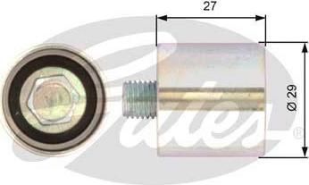 GATES Ролик ремня ГРМ AUDI A4/A6/VW PASSAT/GOLF IV/BORA обводной (06B109244, T42019)