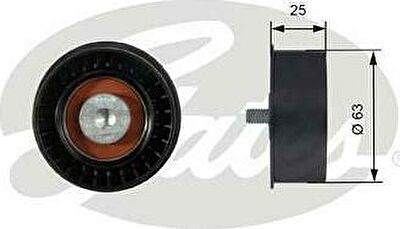 GATES Ролик ремня ГРМ OPEL ASTRA/VECTRAZAFIRA/LACETTI обводной (55350580, T42077)
