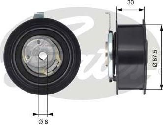 Gates T43062 натяжной ролик, ремень грм на VW GOLF IV (1J1)