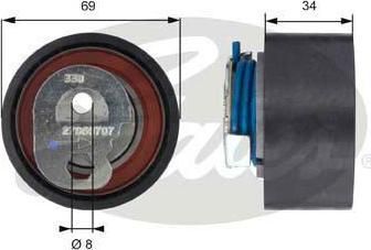 Gates T43163 Натяжитель ремня ГРМ FIAT DUCATO 2.3D 02-