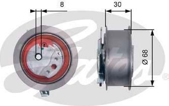 GATES Натяжитель ремня ГРМ VAG 1.2TDI-2.0TDI 08- (03L109243B, T43219)