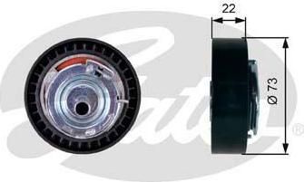 GATES Ролик натяжной ремня ГРМ RENAULT /Logan 1.4 MPI - 1.6 MPI//Sandero 1.4 MPI - 1.6 MPI//Kangoo II 1.6 i//LADA LARGUS 12- (8200908180, T43225)