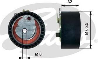 GATES Ролик приводного ремня RENAULT MEGANE 1.6 16V 02> (T43238)