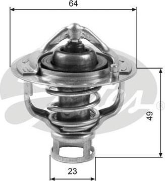 GATES Термостат NISSAN PATROL 2.8 TD 89-00 (2120022J00, TH04082)