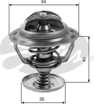 GATES Термостат FORD FIESTA IV-V / FOCUS I (1313546, TH06082G1)