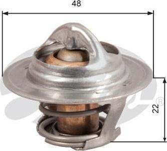 GATES Термостат OPEL Corsa B/Astra F/G/Vectra A/B//Nexia/Espero 1,2-1,6L 91-00 (1338052, TH28592G1)