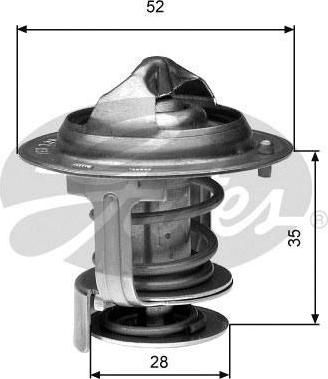 Gates TH29484G1 термостат, охлаждающая жидкость на DAIHATSU CHARADE III (G100, G101, G102)