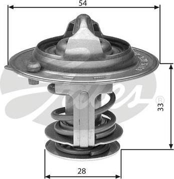 GATES Термостат HYUNDAI ACCENT 1.5-1.6 00- / ELANTRA 1.8-2.0 00- / (2550027000, TH29882G1)