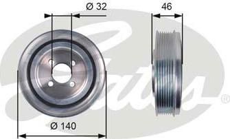 Gates TVD1078 ременный шкив, коленчатый вал на IVECO DAILY IV фургон/универсал