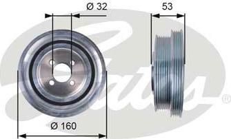 Gates TVD1079 ременный шкив, коленчатый вал на IVECO DAILY IV фургон/универсал