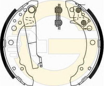 GIRLING Колодки тормозные барабанные A-80 VW G1 G2 LUPO PASSAT POLO SKODA FABIA 72-07 180x31mm (6E0609528, 5181669)