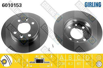 Girling 6010153 тормозной диск на RENAULT RAPID фургон (F40_, G40_)