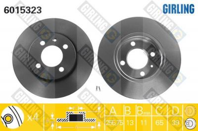 Girling 6015323 тормозной диск на VW PASSAT Variant (3A5, 35I)