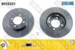 Girling 6018291 тормозной диск на AUSTIN MAESTRO (XC)