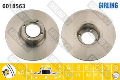 Girling 6018563 тормозной диск на ROVER MINI