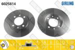 Girling 6025814 тормозной диск на PEUGEOT 306 (7B, N3, N5)