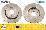 GIRLING Диск тормозной перед. KIA SPECTRA SHUMA 242x20mm (0K2A133251, 6040201)