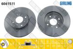 GIRLING Диск тормозной перед. HONDA ACCORD VII (CG) 1998 10 -02 03 282x25mm (45251S1AG00, 6041511)