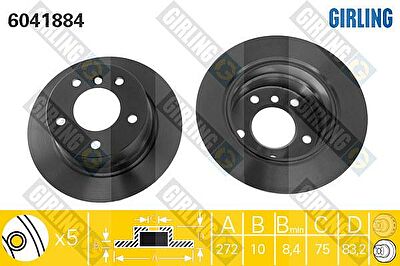 Girling 6041884 тормозной диск на Z3 (E36)