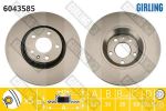 GIRLING Диск тормозной AUDI A6/ALL ROAD 2.7-3.2 01-/A8 2.8-6.0 03-10 передний D=321мм. (4F0615301E, 6043585)