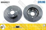 GIRLING Диск тормозной TOYOTA COROLLA (E12) 06.04>02.07 передний вент. (4351202070, 6044031)