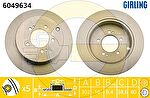 GIRLING Диск тормозной MITSUBISHI OUTLANDER 06>/LANCER 2.0 07>/PEUGEOT 4007 задний (4615A035, 6049634)