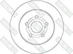 Girling 6061454 тормозной диск на TOYOTA PRIUS (ZVW5_)
