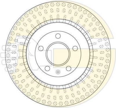 Girling 6061755 Диск тормозной AUDI A4/A5 07-/A6/A7/A8 10-/Q5 задний вент.D=330мм.