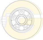 Girling 6061824 тормозной диск на RENAULT MEGANE III Наклонная задняя часть (BZ0_)