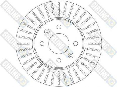 Girling 6061981 Диск тормозной KIA RIO III 11-/HYUNDAI SOLARIS 10- передний D=256мм.