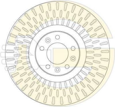 GIRLING Диск тормозной CITROEN C5 09-/PEUGEOT 508 10- передний D=340мм. (6064275)