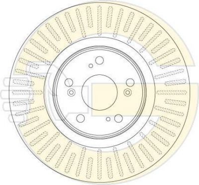 GIRLING Диск тормозной HONDA ACCORD 2.4 08- передний вент.D=320мм. (6064371)