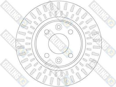 Girling 6065341 Диск тормозной RENAULT LOGAN II/SANDERO II/CLIO IV 12- передний вент. D=258мм.