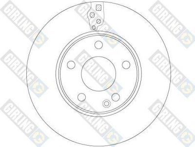 GIRLING Диск тормозной MERCEDES A(W176) 12-/B(W246) 11- передний D=280мм (6065481)