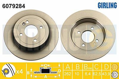 Girling 6079284 тормозной диск на KIA RIO III седан (UB)