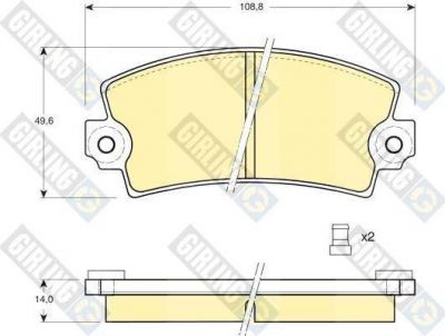 Girling 6101483 комплект тормозных колодок, дисковый тормоз на RENAULT 4 (112_)