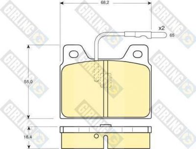 Girling 6101561 комплект тормозных колодок, дисковый тормоз на PEUGEOT 505 Break (551D)