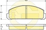 Girling 6101789 комплект тормозных колодок, дисковый тормоз на MAZDA 323 I (FA)